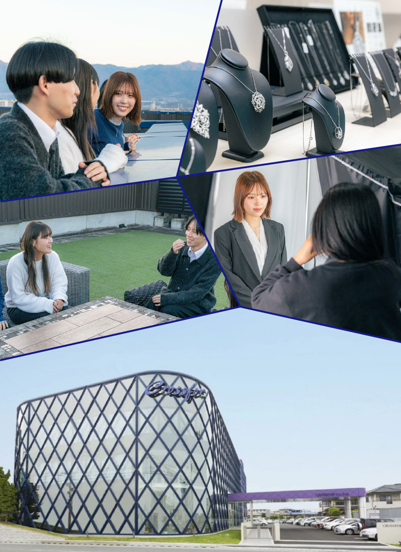 クロスフォーの社屋と社員の様子